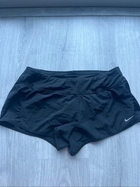 Nike Black Women's Running Shorts with Reflective Swoosh